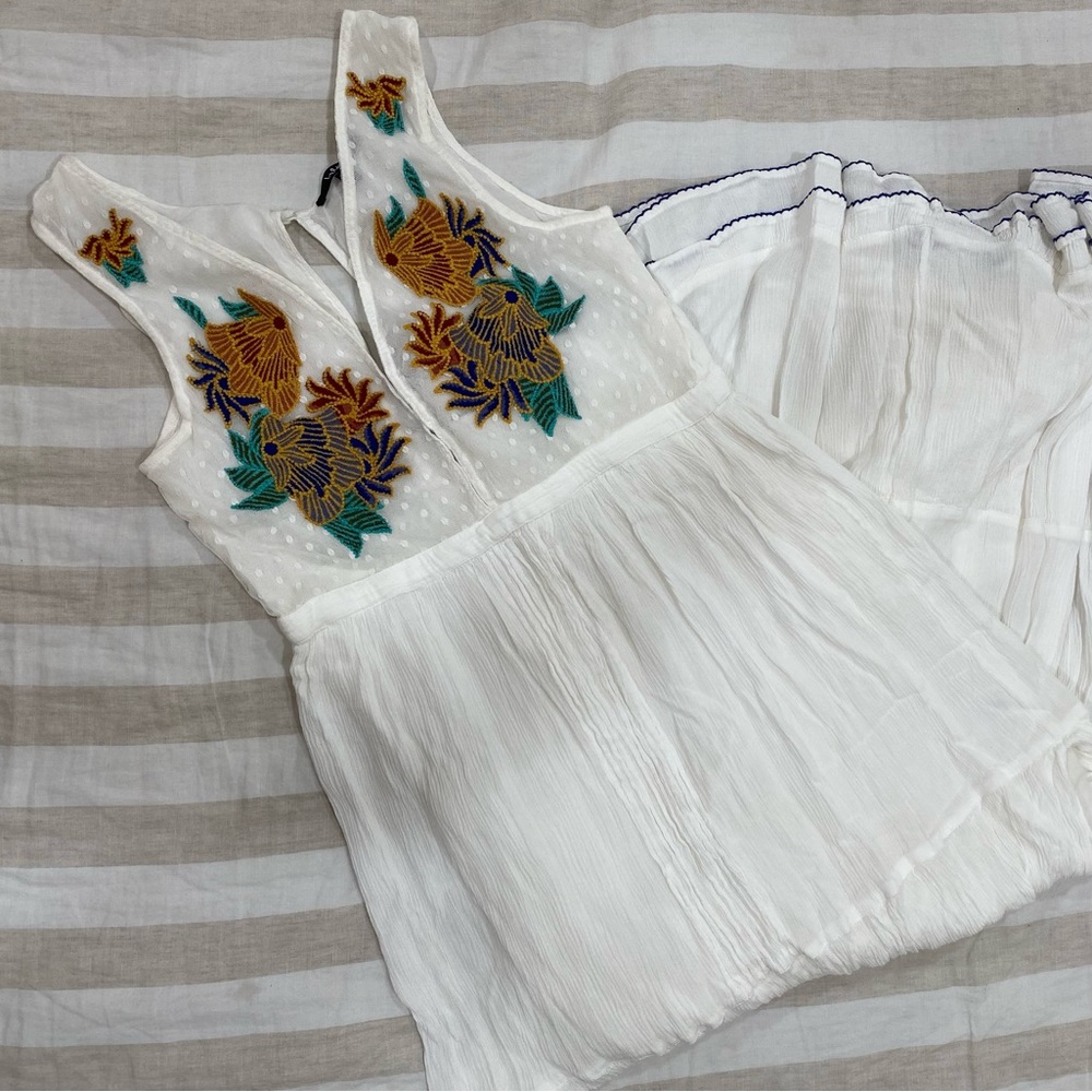 Lulu’s Tickets to Paradise white embroidered maxi dress